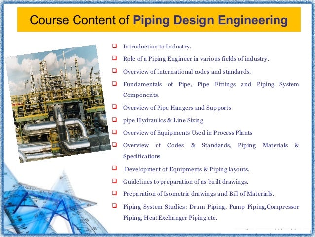 Piping Design Engineering piping layout course in delhi 