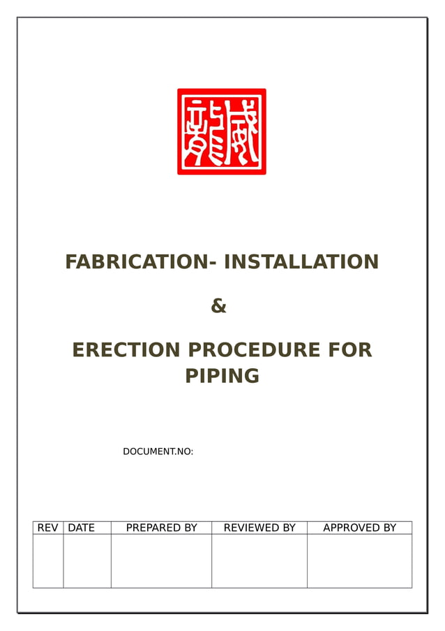 Piping Installation and Erection Procedure.pdf