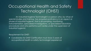Hygiene Sampling Train The Industrial Hygienist Planning Company | PPTX