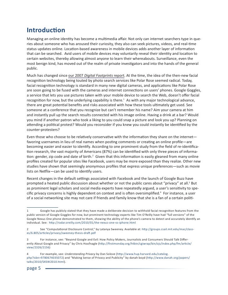 Online reputation research paper