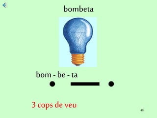 48
bombeta
bom- be- ta
3 cops deveu
 