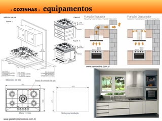 - COZINHAS - equipamentos
www.tramontina.com.br
www.geeletrodomesticos.com.br
 