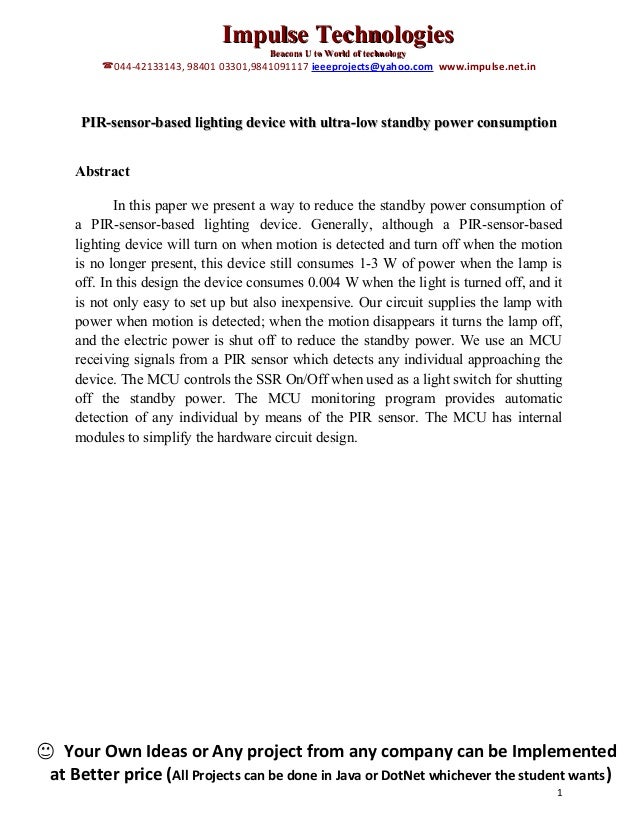 Pir sensorbased lighting device with ultralow standby power consumption