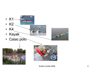 K1  K2  K4  Kayak  Caiac polo  