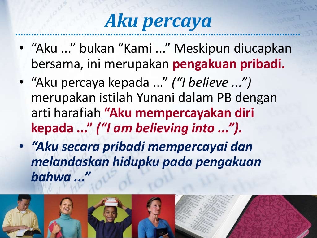 Aku Percaya Kepada Allah Bapa PIR Aku Percaya kepada Allah Bapa Yang Mahakuasa Khalik Langit & Bumi