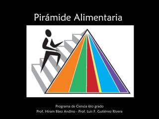 Pirámide Alimentaria 
Programa de Ciencia 6to grado 
Prof. Hiram Báez Andino - Prof. Luis F. Gutiérrez Rivera 
 