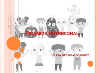 PIRÁMIDE NUTRICIONAL.


          CLARA INÉS GIRALDO GÓMEZ.
 