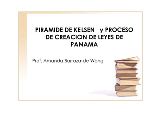 PIRAMIDE DE KELSEN y PROCESO
DE CREACION DE LEYES DE
PANAMA
Prof. Amanda Barraza de Wong
 