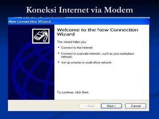 Koneksi Internet via Modem 