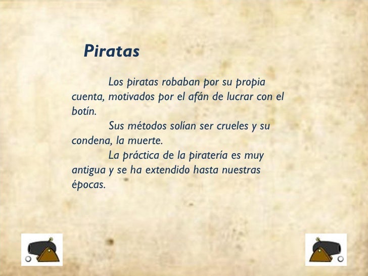 Piratas, bucaneros y corsarios