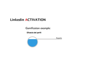 Linkedin ACTIVATION!
!
Gamiﬁcation example:	

 