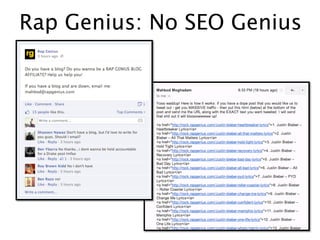 Rap Genius: No SEO Genius
 