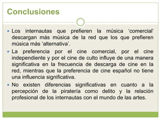 El trabajo de campoPublicación de la encuesta en una plataforma WebRealización de mailing masivo entre allegadosDistribución de octavillasCreación de eventos en las principales redes sociales: Tuenti y FacebookRESULTADO: se obtuvieron 2027 encuestas, 1967 válidas (3% de encuestas duplicadas o erróneas)