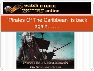 “Pirates Of The Caribbean” is back again……. 