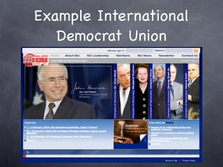 Example International
   Democrat Union
 