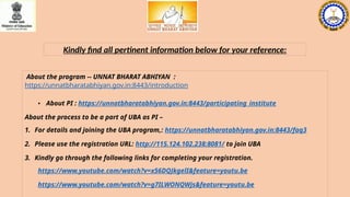 Unnat Bharat Abhiyan: Process for Higher Education Institutions to ...