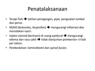 Piriformis Syndrome, Lumbar Spinal Stenosis, Lumbar Facet Joint Pain | PPTX