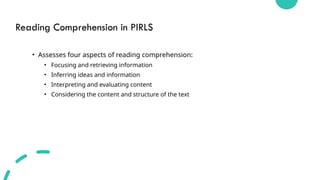 Comprehensive Overview of PIRLS: International Reading Literacy ...