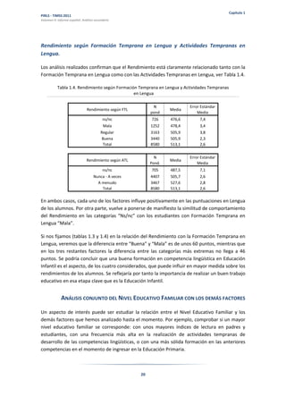 PIRLS - TIMSS 2011 - Volumen II: Informe español. Análisis secundario. Capítulo 1

Relación conjunta entre nivel educativo...