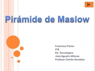 Francisca Flores
II°B
Ed. Tecnológica
José Agustín Alfonso
Profesor Camilo González
 