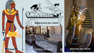 MÀSCARA DEL FARAÓSarcòfag del faraóFaraó
MOMIFICACIÓ DEL FARAÓ
 