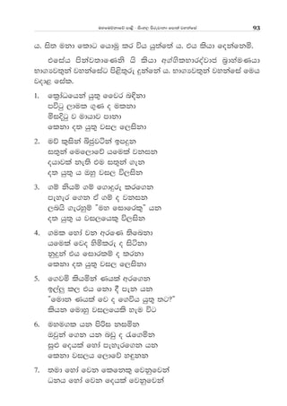 uyfuõkdfõ md<s - isxy, msrejdkd fmd;a jykafia 93
h' is; ukd fldg fhduq lr úh hq;af;a h' th lshd fokafkñ'
tfiah mskaj;dfKks hs lshd w.a.slNdroajdc n%dyauKhd
Nd.Hj;=ka jykafiag ms<s;=re ÿkafka h' Nd.Hj;=ka jykafia fuh
jod< fial'
1' fl%daOfhka hq;= ffjr n¢kd
múgq ,dul .=K o ulkd
ñiÈgq j udhdj mdkd
flkd o; hq;= ji, f,iskd
2' uõ l=iska ìcqjáka bmÿk
i;=ka fuf,dfõ hfula jkik
ohdjla ke;s tu i;=ka .ek
o; hq;= h Tyq ji, ú,isk
3' .ï kshï .ï f.dÿre lrf.k
meyer f.k tA .ï o jkik
,nhs .eryqï —uy fidfrl=˜ hk
o; hq;= h ji,fhl= ú,isk
4' .ul fyda jk wrfK ;sfnkd
hfula fjo ysñlre o isákd
kqÿka th fidrlï o lrkd
flkd o; hq;= ji, f,iskd
5' f.jñ lshñka Khla wrf.k
b,a¨ l, th fkd § mek hk
—fudk Khla fj o f.úh hq;= ;g@˜
lshk fudyq ji,fhls yeu úg
6' uyu.l hk msßi kiñk
Tjqka f.k hk nvq o /f.ñk
iq¿ fohla fyda meyerf.k hk
flkd ji,h f,dfõ y÷kk
7' ;ud fyda fjk flfkl= fjkqfjka
Okh fyda fjk fohla fjkqfjka
 