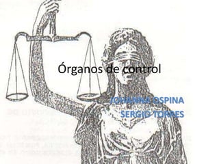 Órganos de control

         JOHANNA OSPINA
           SERGIO TORRES
 