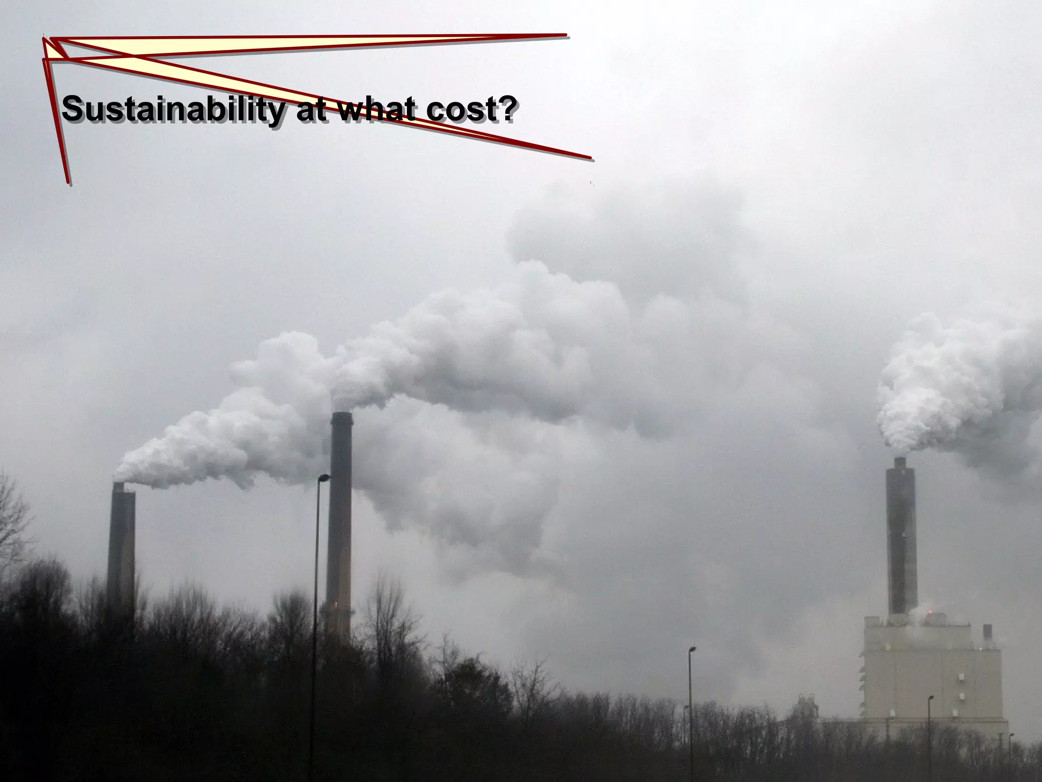 Sustainability at what cost?Sustainability at what cost?
 