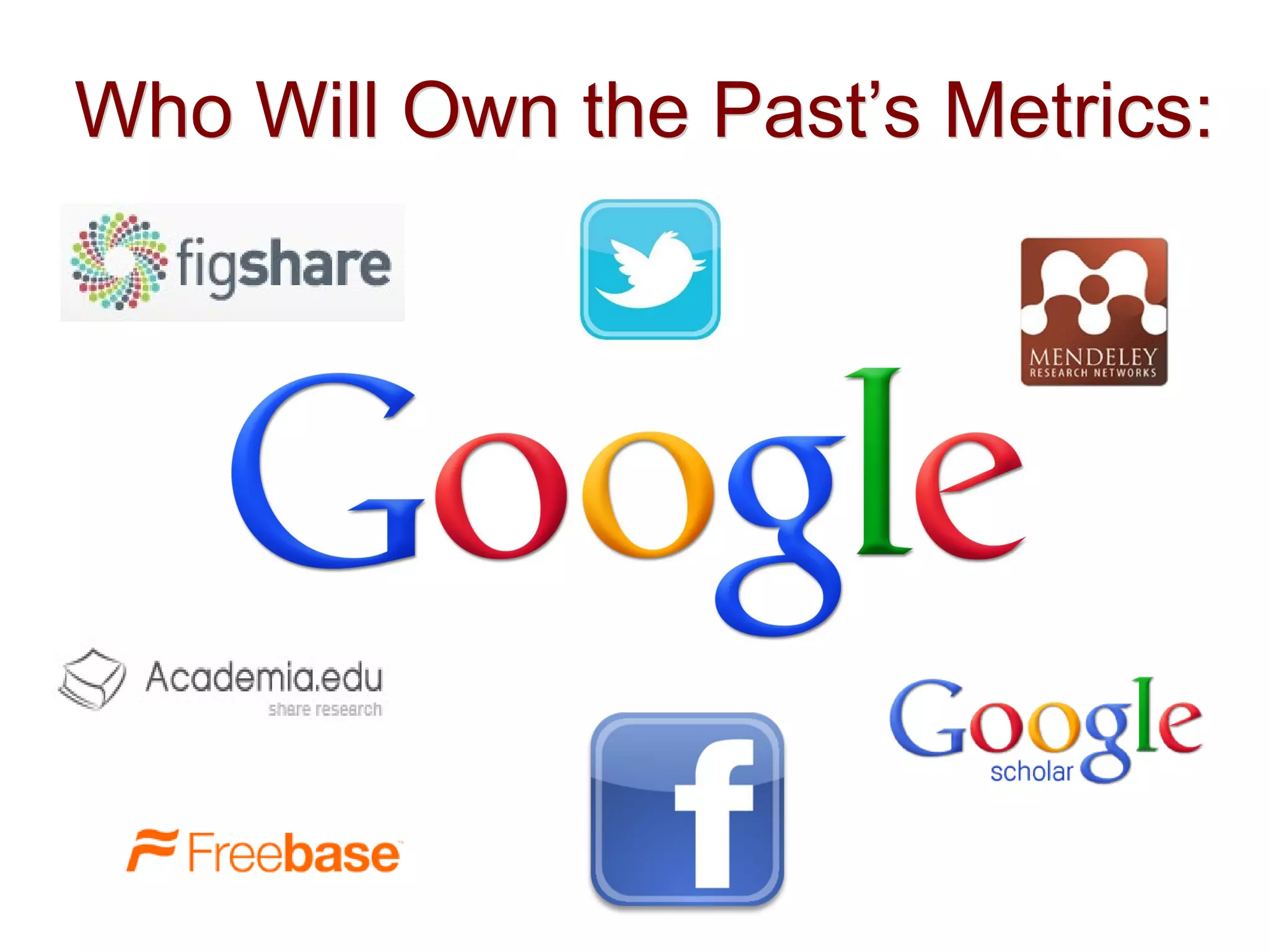 Who Will Own the Past’s Metrics:Who Will Own the Past’s Metrics:
 