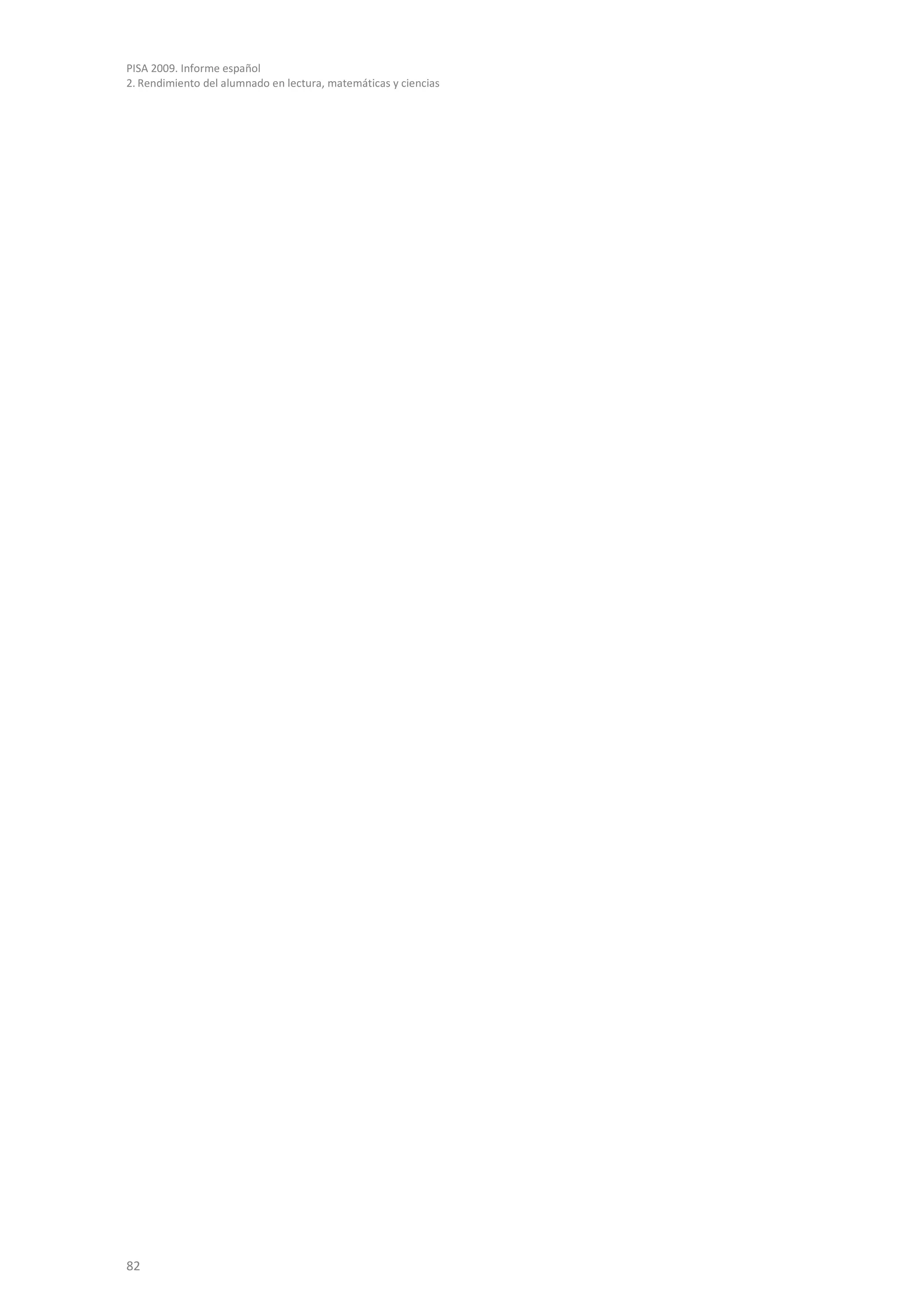 PISA 2009. Informe español
2. Rendimiento del alumnado en lectura, matemáticas y ciencias




82
 