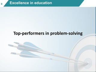 99 Excellence in education
Top-performers in problem-solving
 