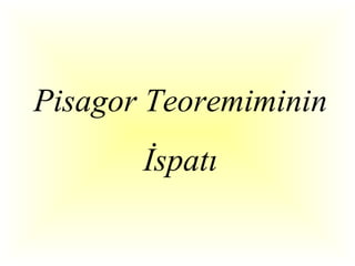 Pisagor Teoremiminin
       İspatı
 