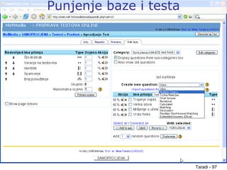 Taradi - 97
Punjenje baze i testa
 