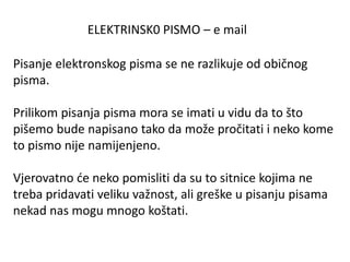 pisanje pisma | PPT