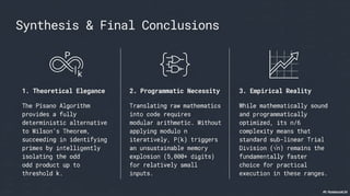 Pisano's Primality Test - Analysis and demonstration of the primality test using odd products