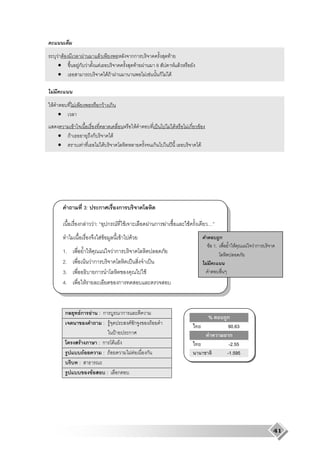 F F                           F                         F                                        กก                                             F
        •                     Fก F                                  F                                      F          F                       8                 F F
        •                                                                    FF F                                         F F                     ก F F

    F
F                         F                                     กF ก
        •
                      F                                                                                           F                           ˈ             F F       Fก   F
        •         F                                        ก                     F
        •                         F                             F F                                                                       ก                 ʾ                  F




                                      3:                        ก                        ก

                              ก F                          F:                ก F                     F                        F ก                   F                 F
                                                                        FF                   F            F                                                                                       ก
                                                                                                                                                                                           F 1.          F     F   Fก
            1.                                 F                             F Fก
            2.                                F Fก                                                            ˈ                   ˈ                                                F
            3.                                   ก                                                                        F
            4.                                 F                                         ก



              ก               Fก                   F            :ก                               ก
                                                                                                                                                                                       %              ก
                                                                 : F                                      Fก                          F                                                               90.63
                                                                                     ˂                   ก                                                                             F               ก
                              F                                 :ก F F                                                                                                                                 -2.55
                                          F                      : F                                      F F                 ก                                                                       -1.595
                              :
                                                       F                     :           ก




                                                                                                                                                                                                                        41
 