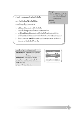ก
                                                                                                                                          F 3.                    F             ก     F
                                                                                                                                                 ก ก          F             F       Fก
                     4:                                                                      F
                                                                                                                                                                      FกF
                                      F           F                F             F           ...                                  F

                          F
1.   F                                                        ก    F ก ก F                         F
2.                                                             F     F F F ก F ก                       ก F            F
3.                                        F                            ก F ก ก                          F       F         ก
                                                                                                                          F                             FกF
4.                                            F                        ก F ก ก                            F       F         F F                  F กF             F F
5.                                                    F                         F                           F ˈ     ก        F
             F                                            F               F   F



ก        Fก                   F                   :ก                   F
                                                                                                                                      %              ก
                                                   : FF                                  F                                                            47.08
                                                                     ก F                                                              F               ก
         F                                :ก                       ก F                                                                               -0.307
                 F                         : F                             F F       ก                                                               -0.052
         :
                                  F                            :   ก




                                                                                                                                                                                          77
 