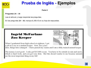 Prueba de Inglés - Ejemplos
 