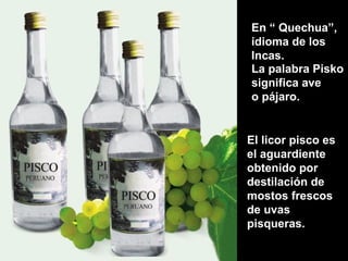 Pisco Fish Pisco Peruano Musisal | PPT