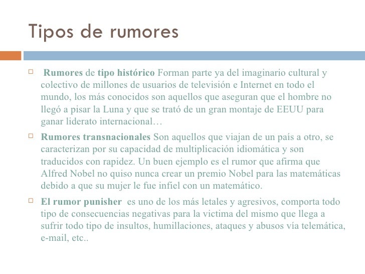 Tipos de rumores
