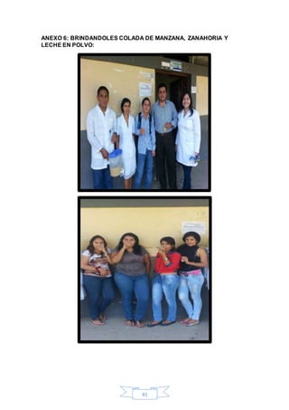 ANEXO 6: BRINDANDOLES COLADA DE MANZANA, ZANAHORIA Y 
LECHE EN POLVO: 
83 
 