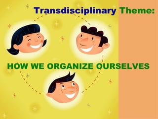 Transdisciplinary   Theme: HOW WE ORGANIZE OURSELVES 