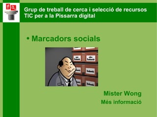 Marcadors socials Mister Wong Més informació 