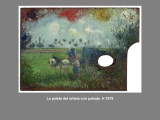 La paleta del artista con paisaje. H 1878

 