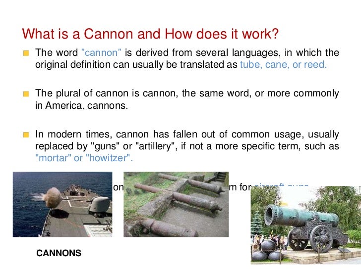 Pistol And Cannon Mechanism