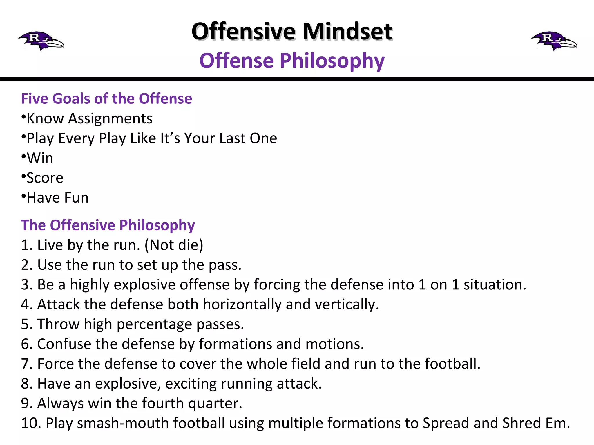 Pistol Offense Playbook PPT
