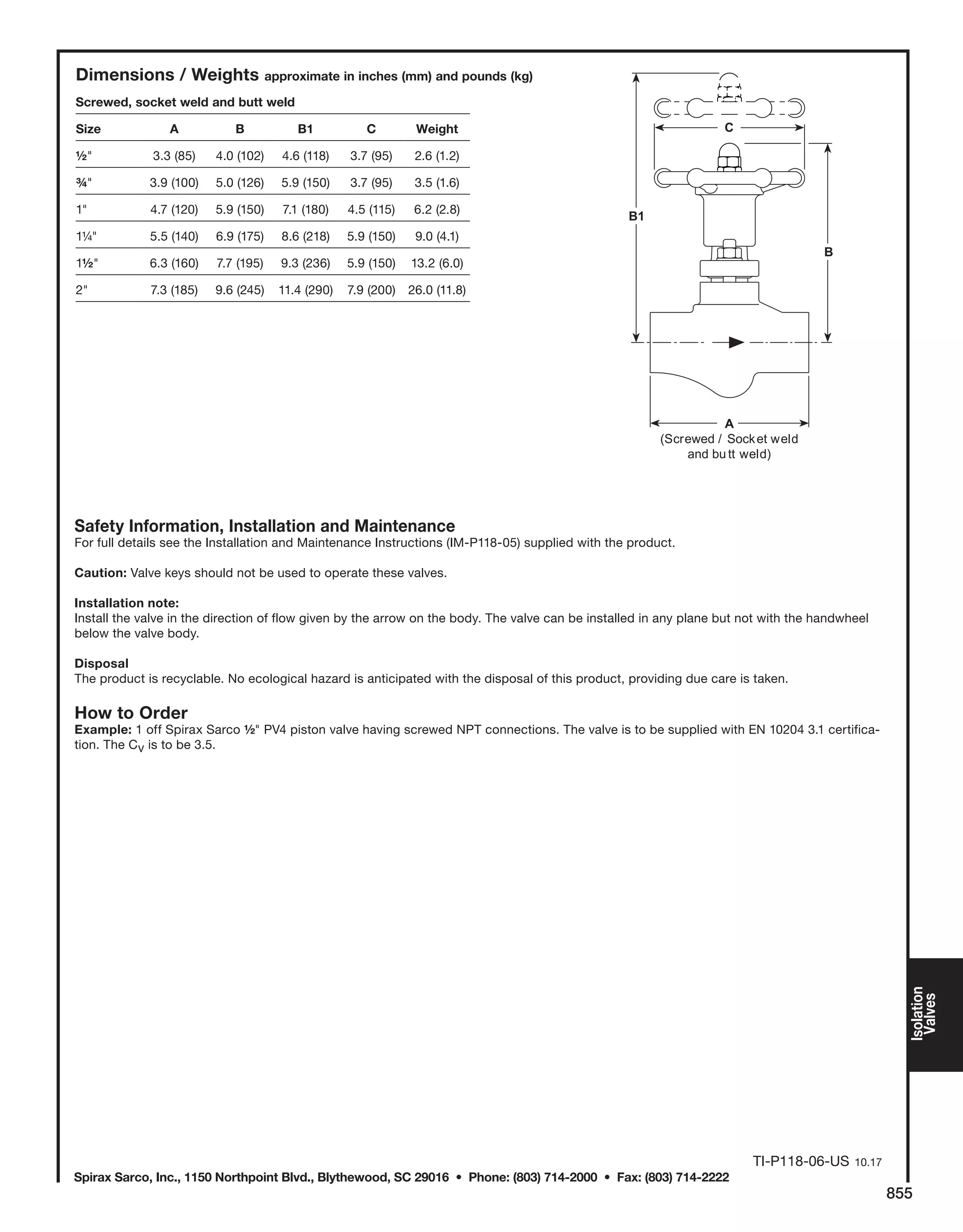 Piston Isolation Valves For Steam and Condensate | PDF