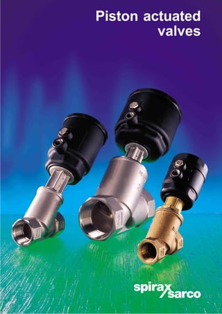 Piston actuated
valves
 