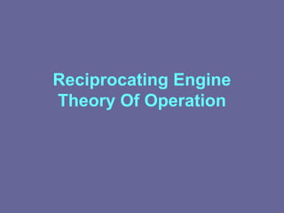 Reciprocating Engine
Theory Of Operation

 