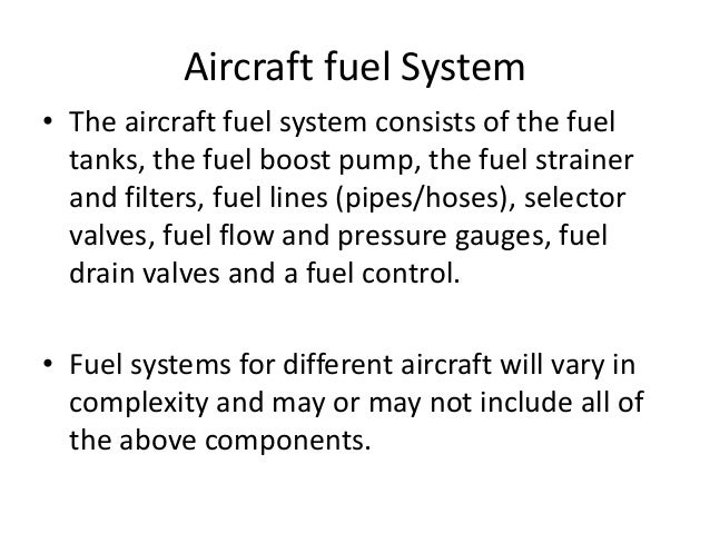 aircraft fuels systems